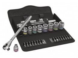 Wera Zyklop Metal-Push Ratchet & Socket Set of 29 Metric 3/8in Drive £124.99